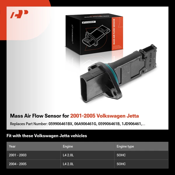 Mass Air Flow Sensor for 2001-2005 Volkswagen Jetta