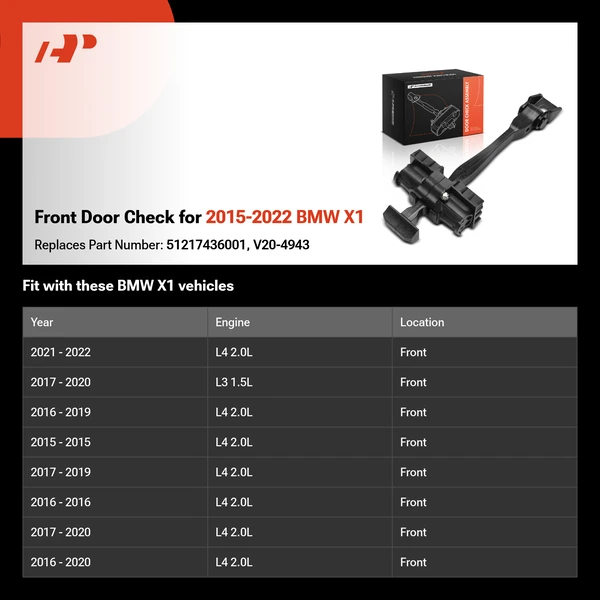 Front Door Check for 2015-2022 BMW X1