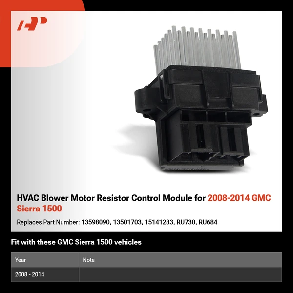 HVAC Blower Motor Resistor Control Module for 2008-2014 GMC Sierra 1500