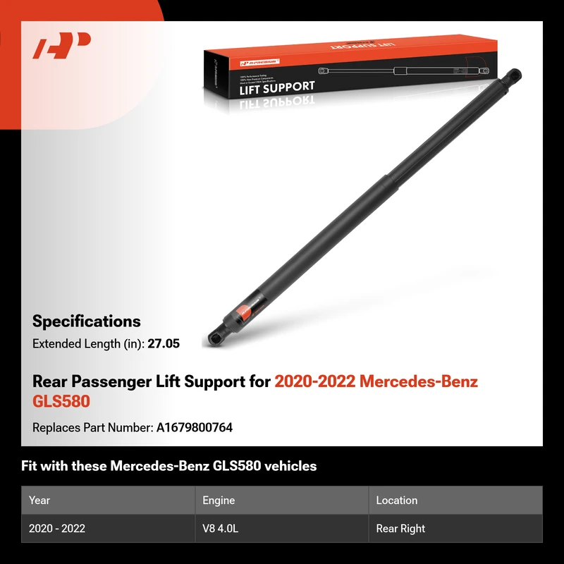 Rear Passenger Lift Support for 2020-2022 Mercedes-Benz GLS580