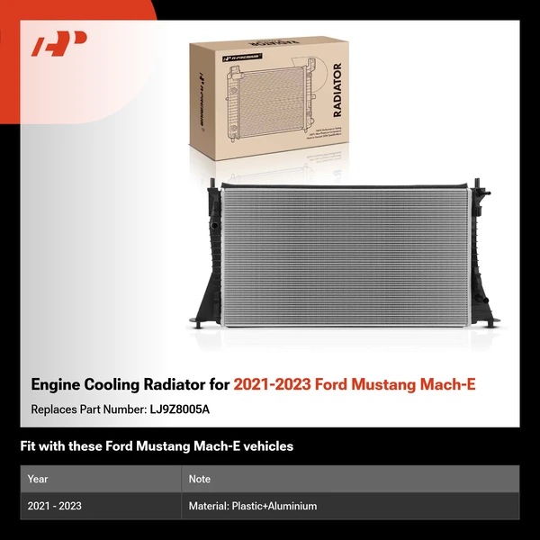 Engine Cooling Radiator for 2021-2023 Ford Mustang Mach-E