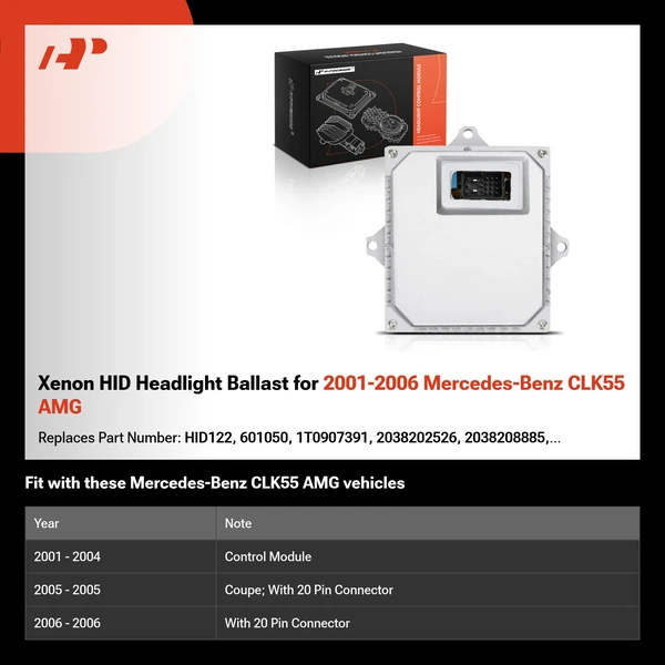 Xenon HID Headlight Ballast for 2001-2006 Mercedes-Benz CLK55 AMG