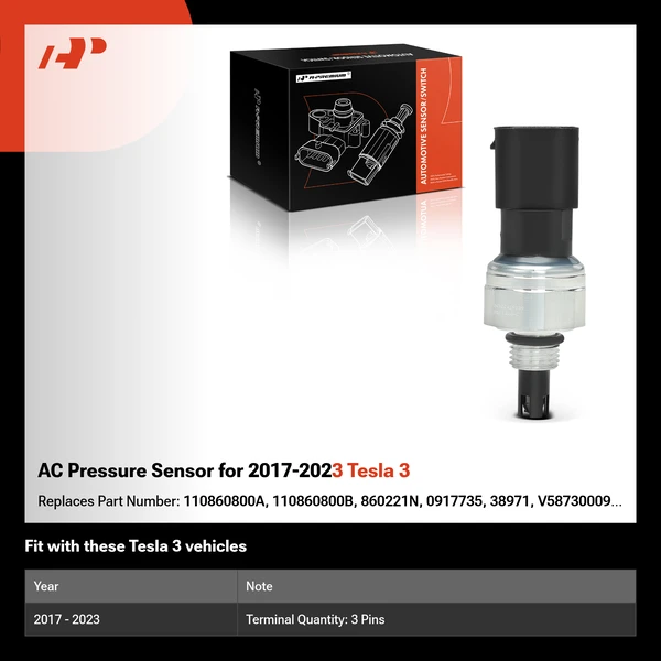 AC Pressure Sensor for 2017-2023 Tesla 3