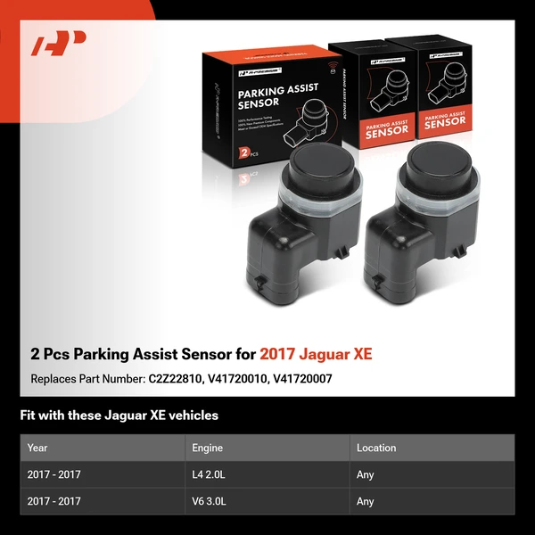 2 Pcs Parking Assist Sensor for 2017 Jaguar XE