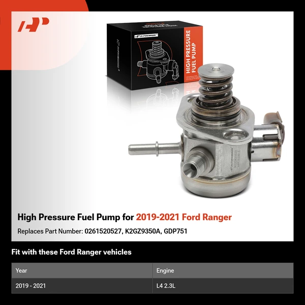 High Pressure Fuel Pump for 2019-2021 Ford Ranger