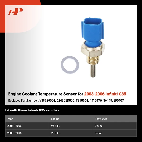 Engine Coolant Temperature Sensor for 2003-2006 Infiniti G35