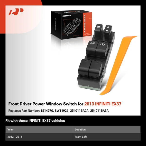 Front Driver Power Window Switch for 2013 INFINITI EX37
