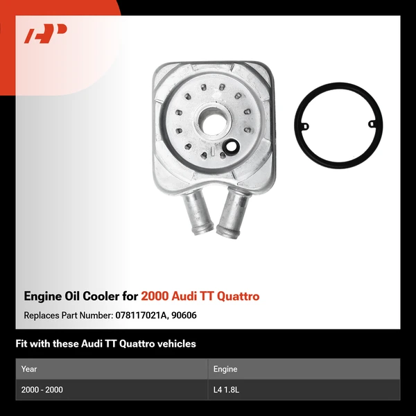 Engine Oil Cooler for 2000 Audi TT Quattro