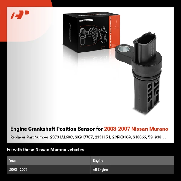 Engine Crankshaft Position Sensor for 2003-2007 Nissan Murano