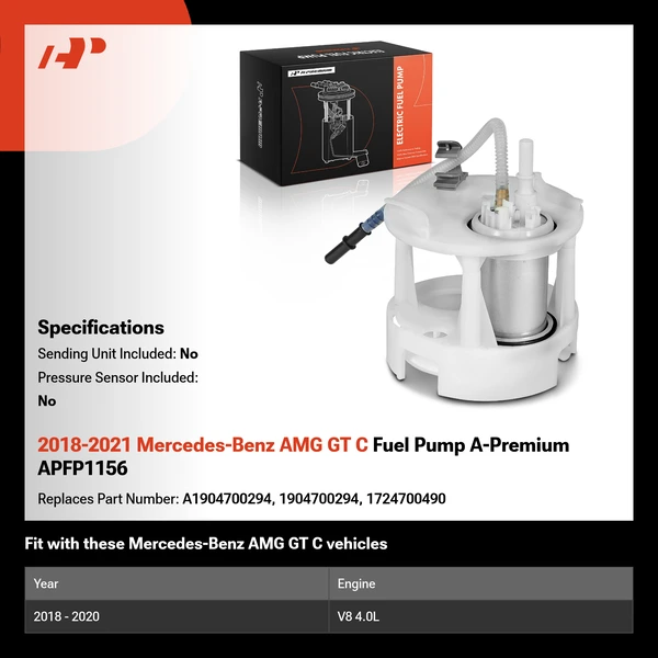 2018-2021 Mercedes-Benz AMG GT C Fuel Pump A-Premium APFP1156