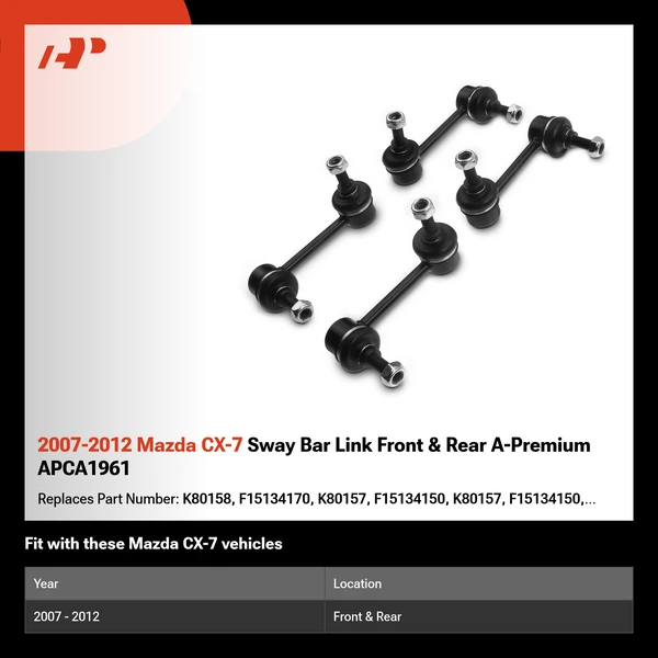 2007-2012 Mazda CX-7 Sway Bar Link Front & Rear A-Premium APCA1961