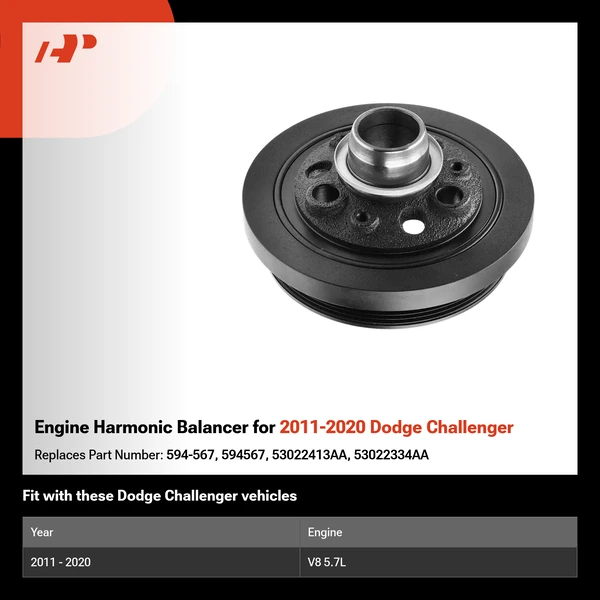 Engine Harmonic Balancer for 2011-2020 Dodge Challenger