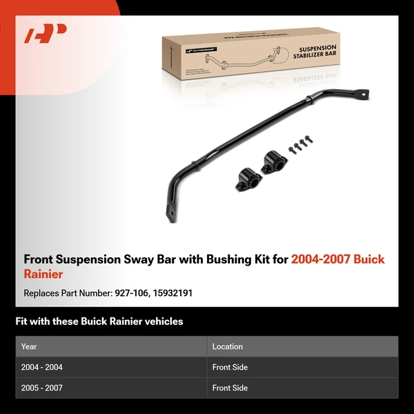 Front Suspension Sway Bar with Bushing Kit for 2004-2007 Buick Rainier