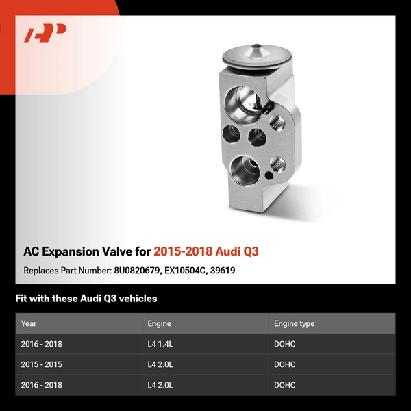 AC Expansion Valve for 2015-2018 Audi Q3