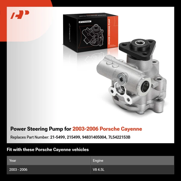 Power Steering Pump for 2003-2006 Porsche Cayenne