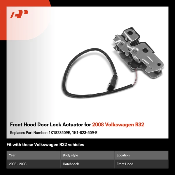 Front Hood Door Lock Actuator for 2008 Volkswagen R32