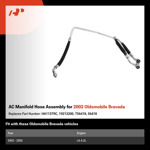 AC Manifold Hose Assembly for 2002 Oldsmobile Bravada