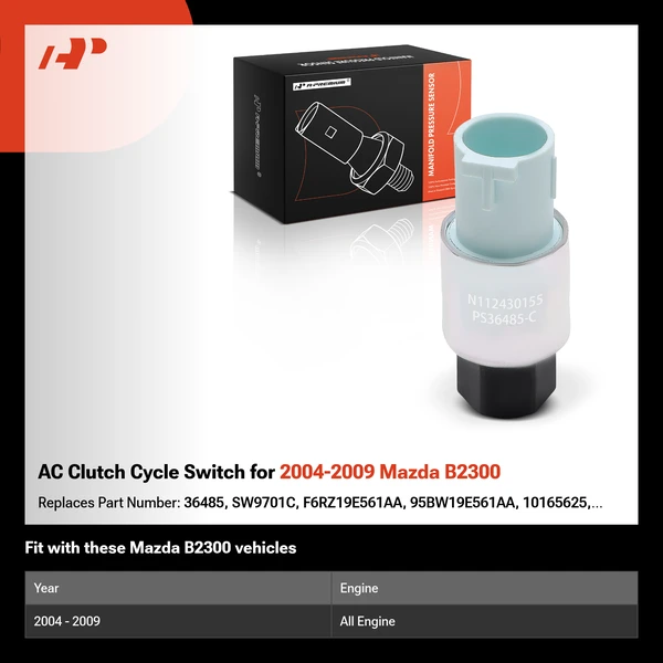 AC Clutch Cycle Switch for 2004-2009 Mazda B2300