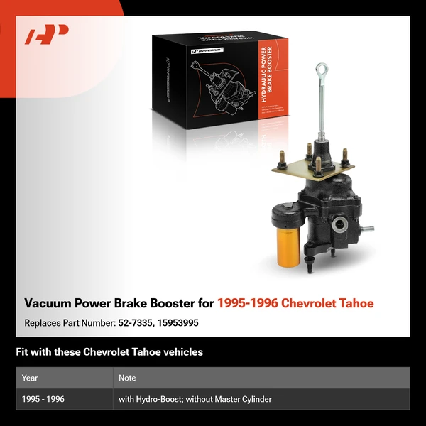 Vacuum Power Brake Booster for 1995-1996 Chevrolet Tahoe
