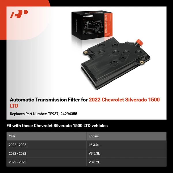 Automatic Transmission Filter for 2022 Chevrolet Silverado 1500 LTD