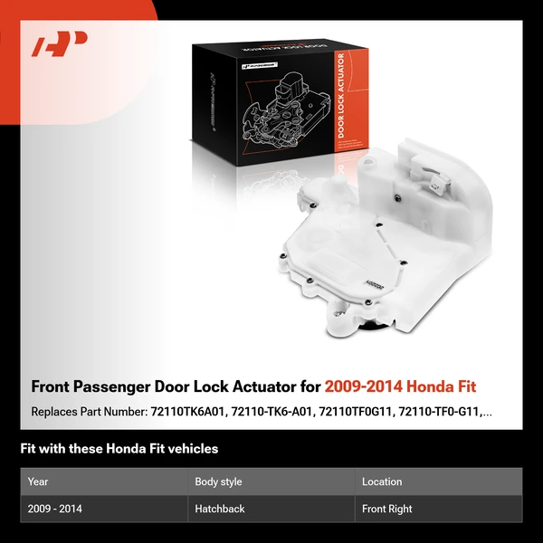 Front Passenger Door Lock Actuator for 2009-2014 Honda Fit