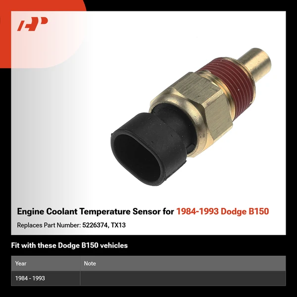 Engine Coolant Temperature Sensor for 1984-1993 Dodge B150