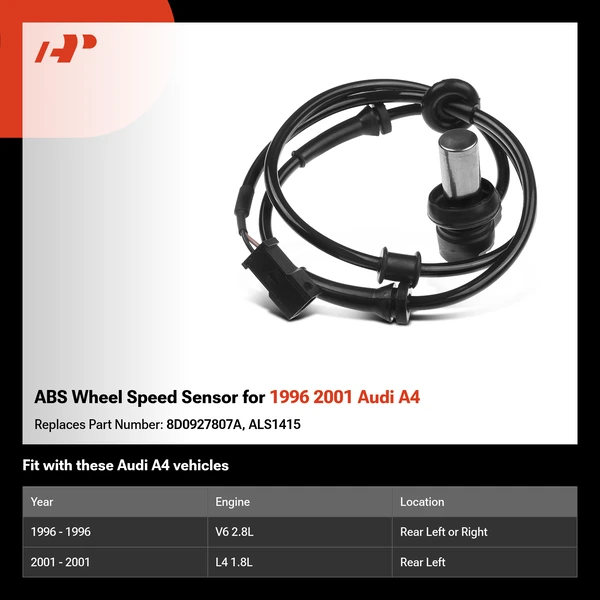 ABS Wheel Speed Sensor for 1996 2001 Audi A4