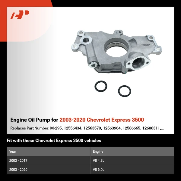 Engine Oil Pump for 2003-2020 Chevrolet Express 3500