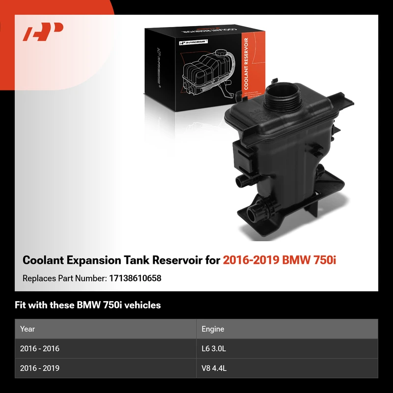 Coolant Expansion Tank Reservoir for 2016-2019 BMW 750i