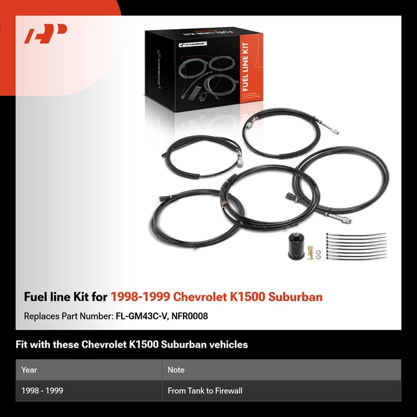 Fuel line Kit for 1998-1999 Chevrolet K1500 Suburban