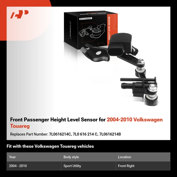 Front Passenger Height Level Sensor for 2004-2010 Volkswagen Touareg