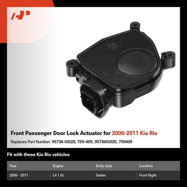 Front Passenger Door Lock Actuator for 2006-2011 Kia Rio