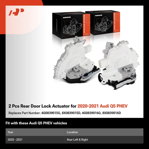 2 Pcs Rear Door Lock Actuator for 2020-2021 Audi Q5 PHEV