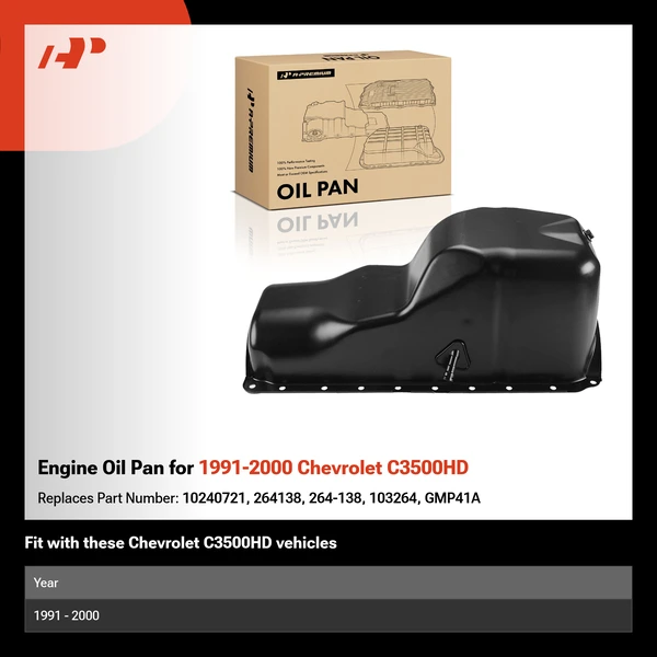 Engine Oil Pan for 1991-2000 Chevrolet C3500HD