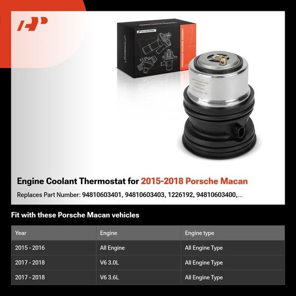 Engine Coolant Thermostat for 2015-2018 Porsche Macan