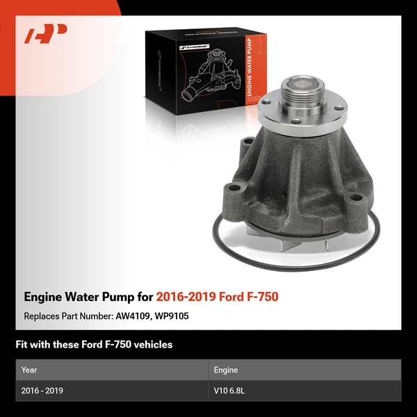 Engine Water Pump for 2016-2019 Ford F-750