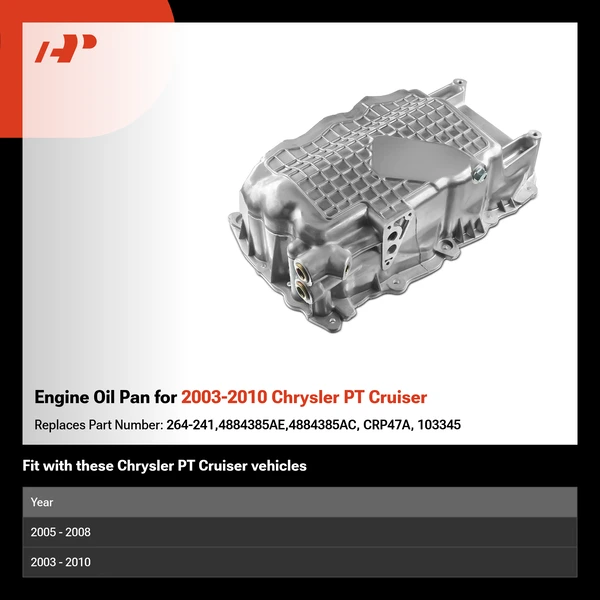 Engine Oil Pan for 2003-2010 Chrysler PT Cruiser