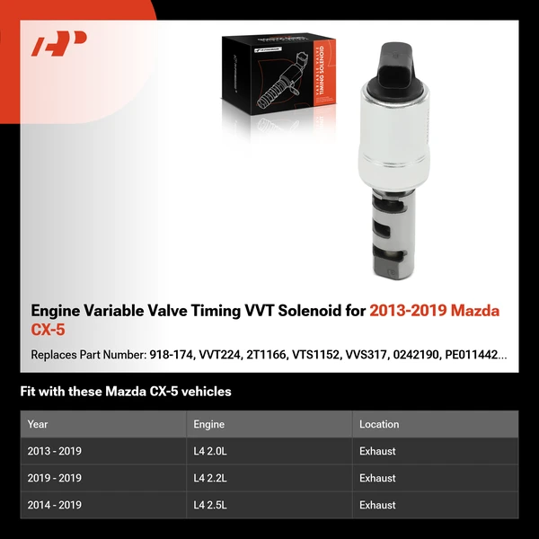 Engine Variable Valve Timing VVT Solenoid for 2013-2019 Mazda CX-5