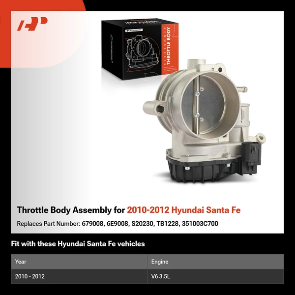 Throttle Body Assembly for 2010-2012 Hyundai Santa Fe