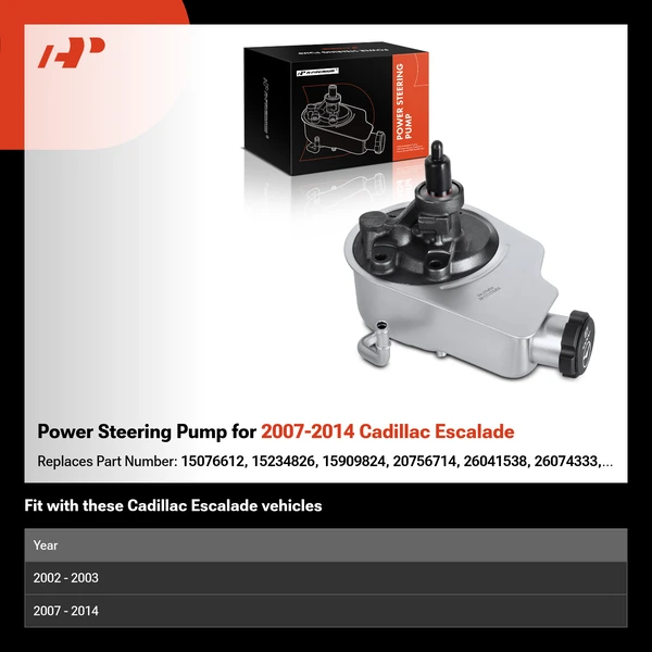 Power Steering Pump for 2007-2014 Cadillac Escalade