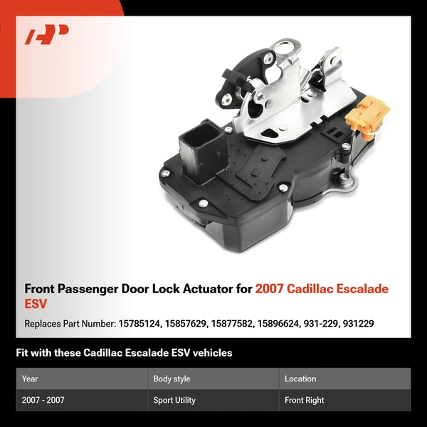 Front Passenger Door Lock Actuator for 2007 Cadillac Escalade ESV