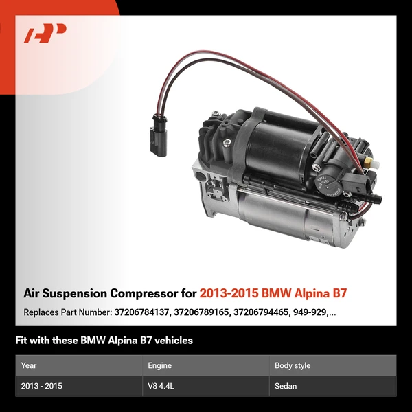 Air Suspension Compressor for 2013-2015 BMW Alpina B7