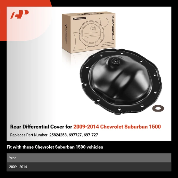 Rear Differential Cover for 2009-2014 Chevrolet Suburban 1500