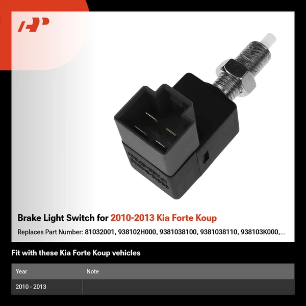 Brake Light Switch for 2010-2013 Kia Forte Koup