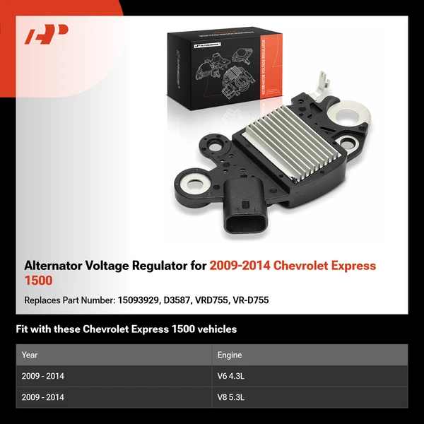 Alternator Voltage Regulator for 2009-2014 Chevrolet Express 1500