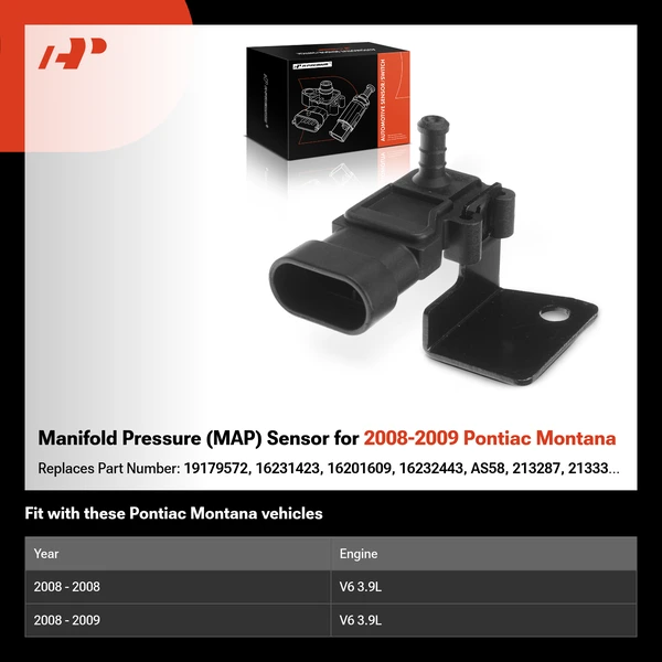 Manifold Pressure (MAP) Sensor for 2008-2009 Pontiac Montana