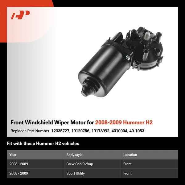 Front Windshield Wiper Motor for 2008-2009 Hummer H2