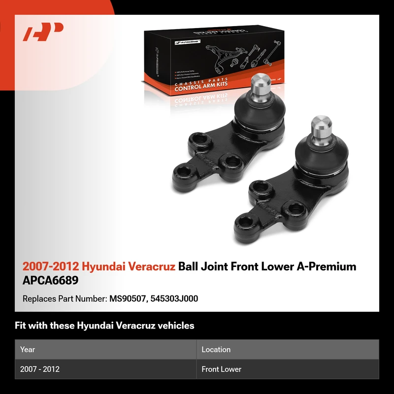 2007-2012 Hyundai Veracruz Ball Joint Front Lower A-Premium APCA6689