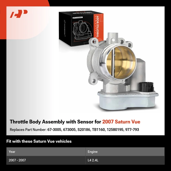 Throttle Body Assembly with Sensor for 2007 Saturn Vue