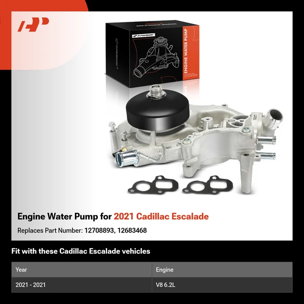 Engine Water Pump for 2021 Cadillac Escalade
